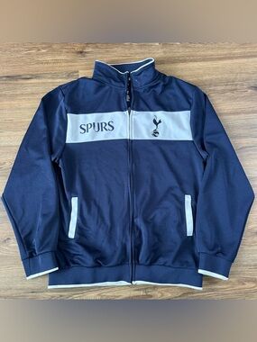 Tottenham Hotspur Spurs FC Track Jacket Mens XL Full Zip Soccer Football Navy